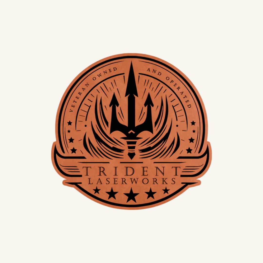 Laser Engraved NO - FOAM Leatherette Patches - LoneStar Adhesive