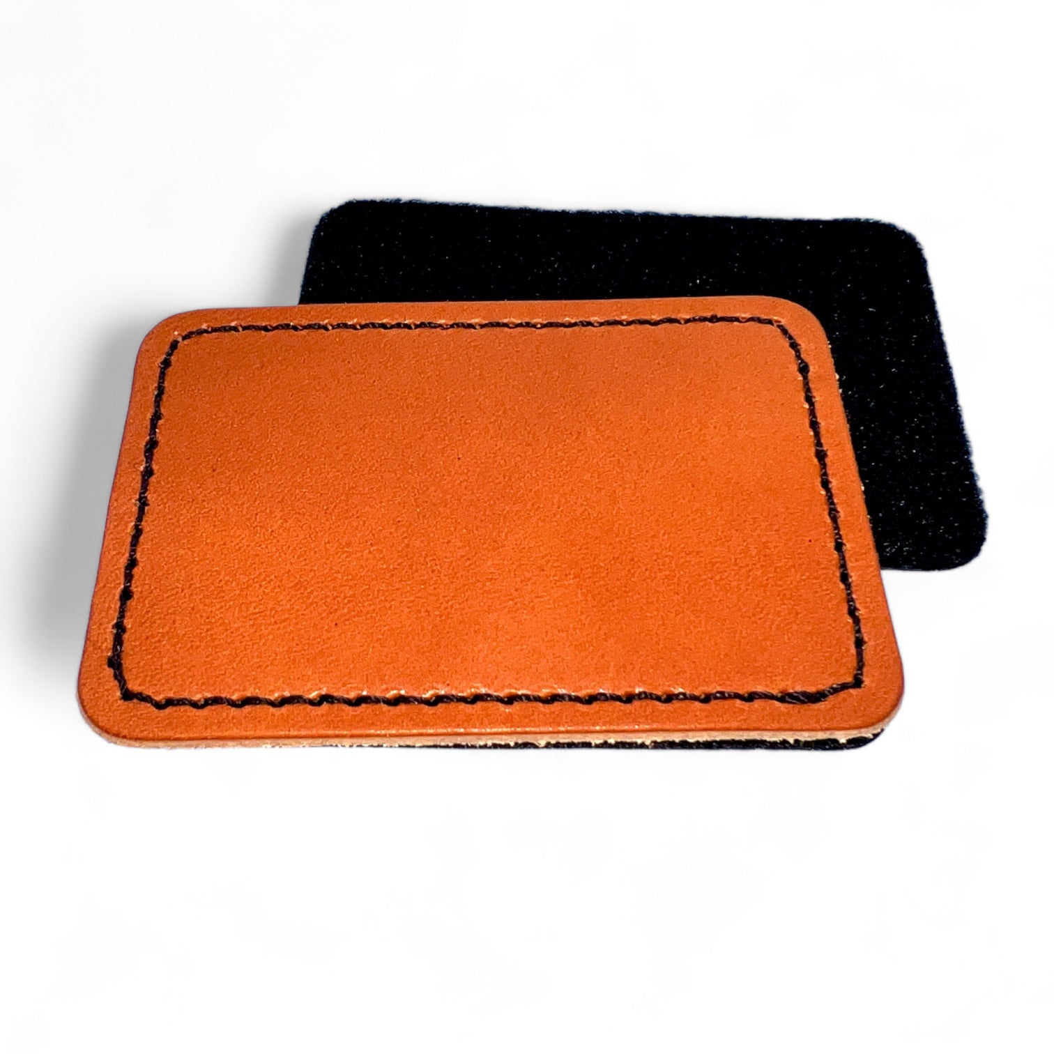 Limousin Brown Stitched Leather Hook & Loop Patches - #LoneStar Adhesive#