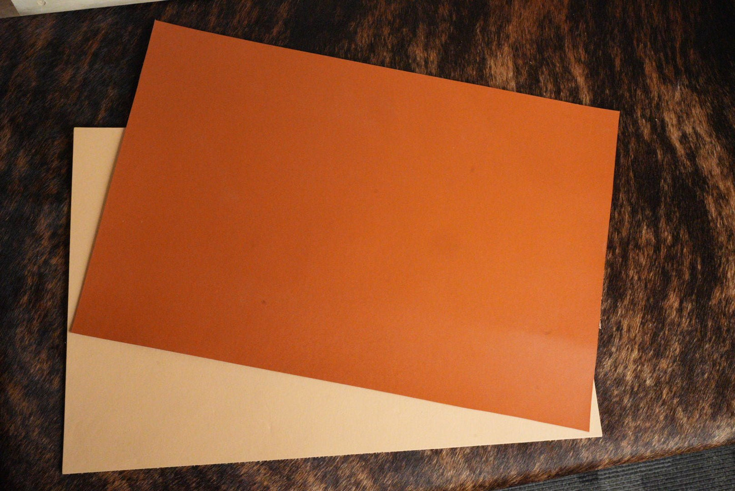 Limousin Brown Top - Grain Leather Panel (12x18) - LoneStar Adhesive
