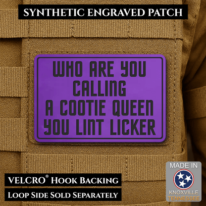 Lint Licker Funny Quote Morale Patch, 2x3" | Made in USA | VELCRO® Brand Hook Backing - #LoneStar Adhesive#