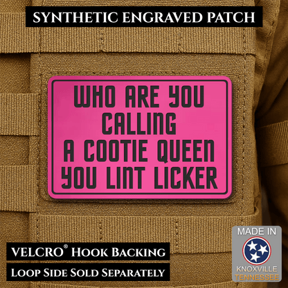 Lint Licker Funny Quote Morale Patch, 2x3" | Made in USA | VELCRO® Brand Hook Backing - #LoneStar Adhesive#