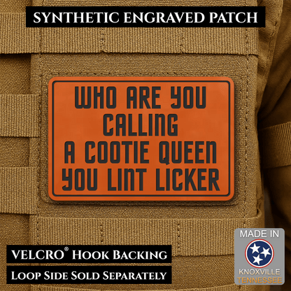 Lint Licker Funny Quote Morale Patch, 2x3" | Made in USA | VELCRO® Brand Hook Backing - #LoneStar Adhesive#