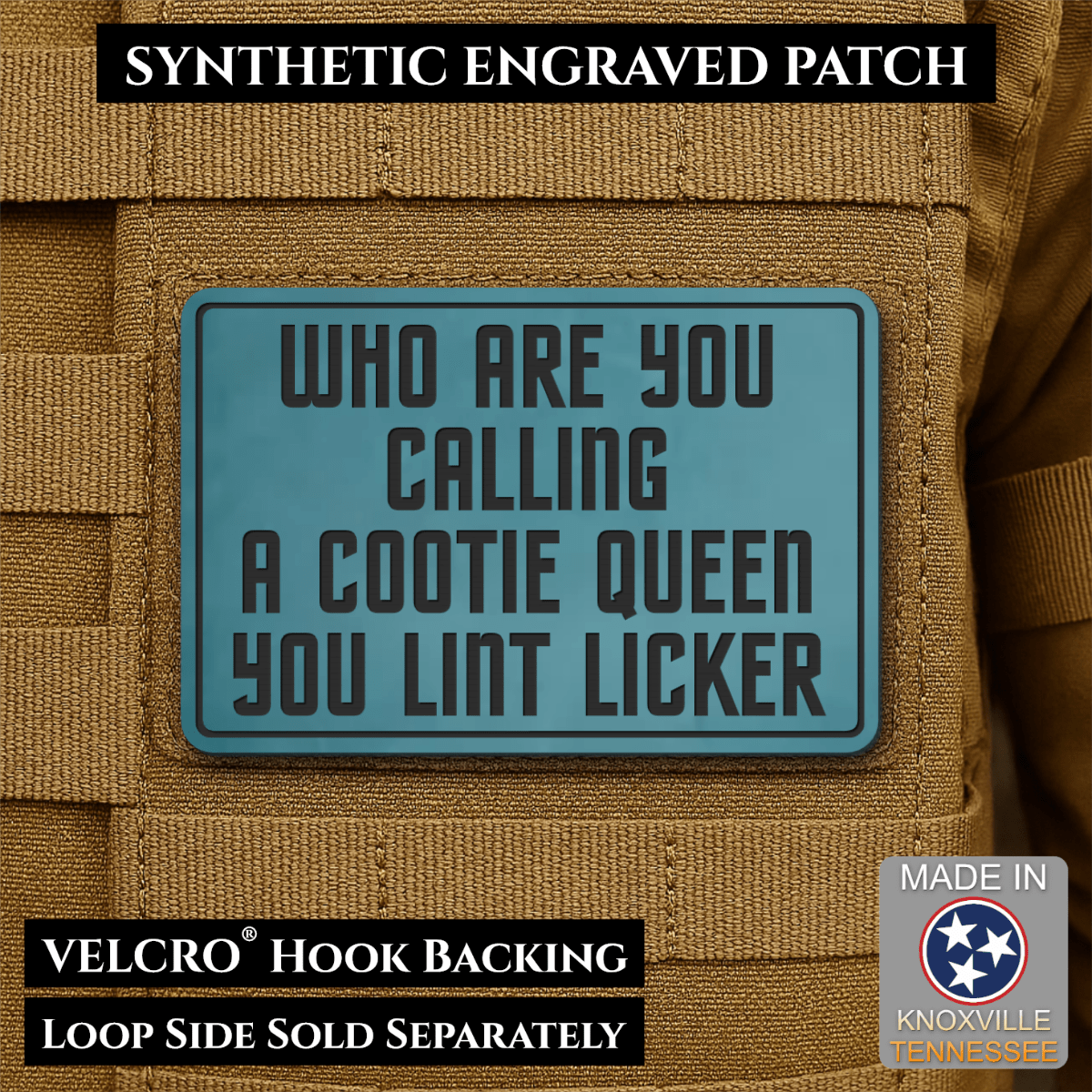 Lint Licker Funny Quote Morale Patch, 2x3" | Made in USA | VELCRO® Brand Hook Backing - #LoneStar Adhesive#