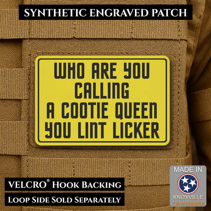 Lint Licker Funny Quote Morale Patch, 2x3" | Made in USA | VELCRO® Brand Hook Backing - #LoneStar Adhesive#