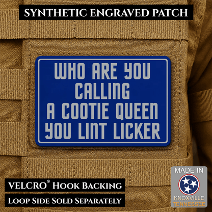 Lint Licker Funny Quote Morale Patch, 2x3" | Made in USA | VELCRO® Brand Hook Backing - #LoneStar Adhesive#
