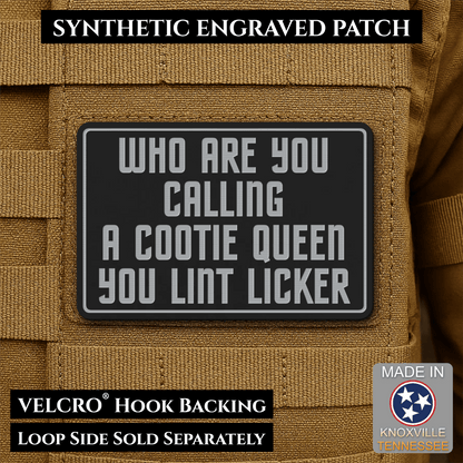 Lint Licker Funny Quote Morale Patch, 2x3" | Made in USA | VELCRO® Brand Hook Backing - #LoneStar Adhesive#