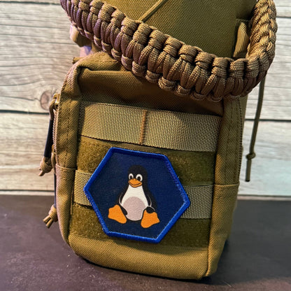 Linux Tux Penguin Morale Patch | Made in USA | VELCRO® Brand Hook Backing - LoneStar Adhesive