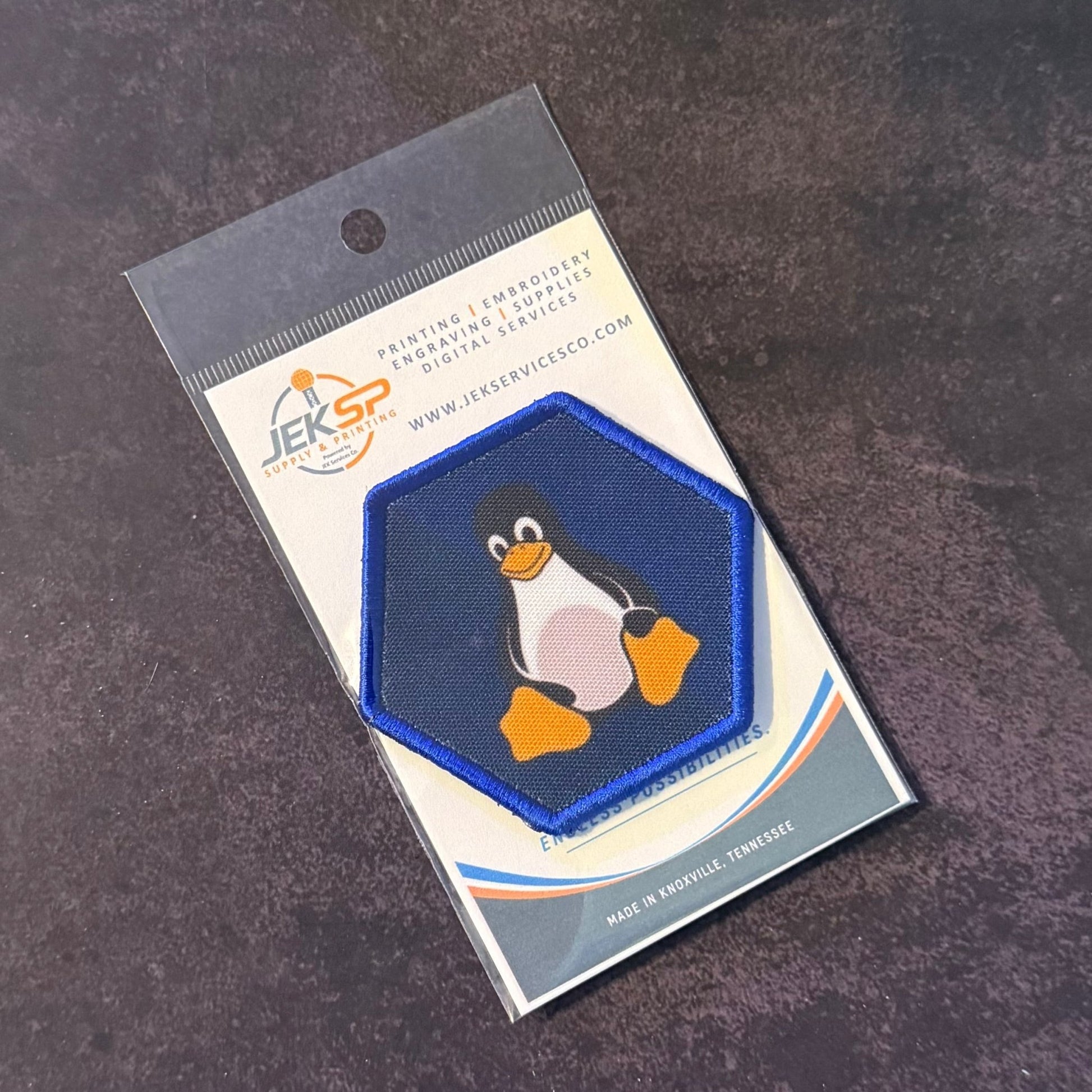 Linux Tux Penguin Morale Patch | Made in USA | VELCRO® Brand Hook Backing - LoneStar Adhesive