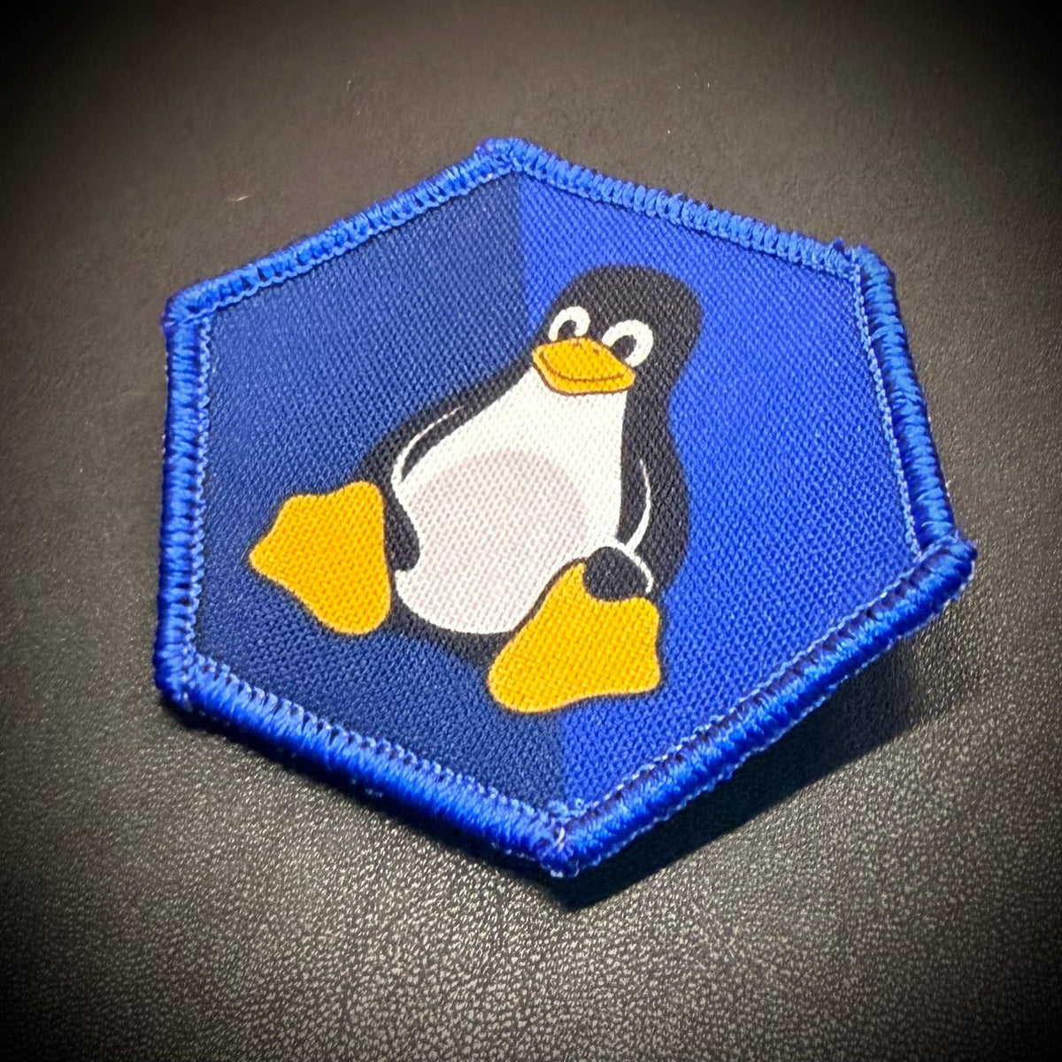 Linux Tux Penguin Printed Morale Patch, 3x3" | VELCRO® Brand Hook Backing - #LoneStar Adhesive#