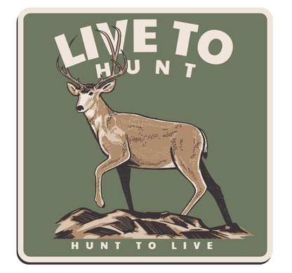 "Live to Hunt" UV Printed Patches - LoneStar Adhesive