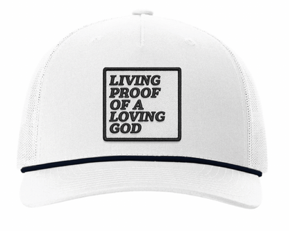 "Living Proof of a Loving God" Embroidery Effect UV Printed Patches - LoneStar Adhesive