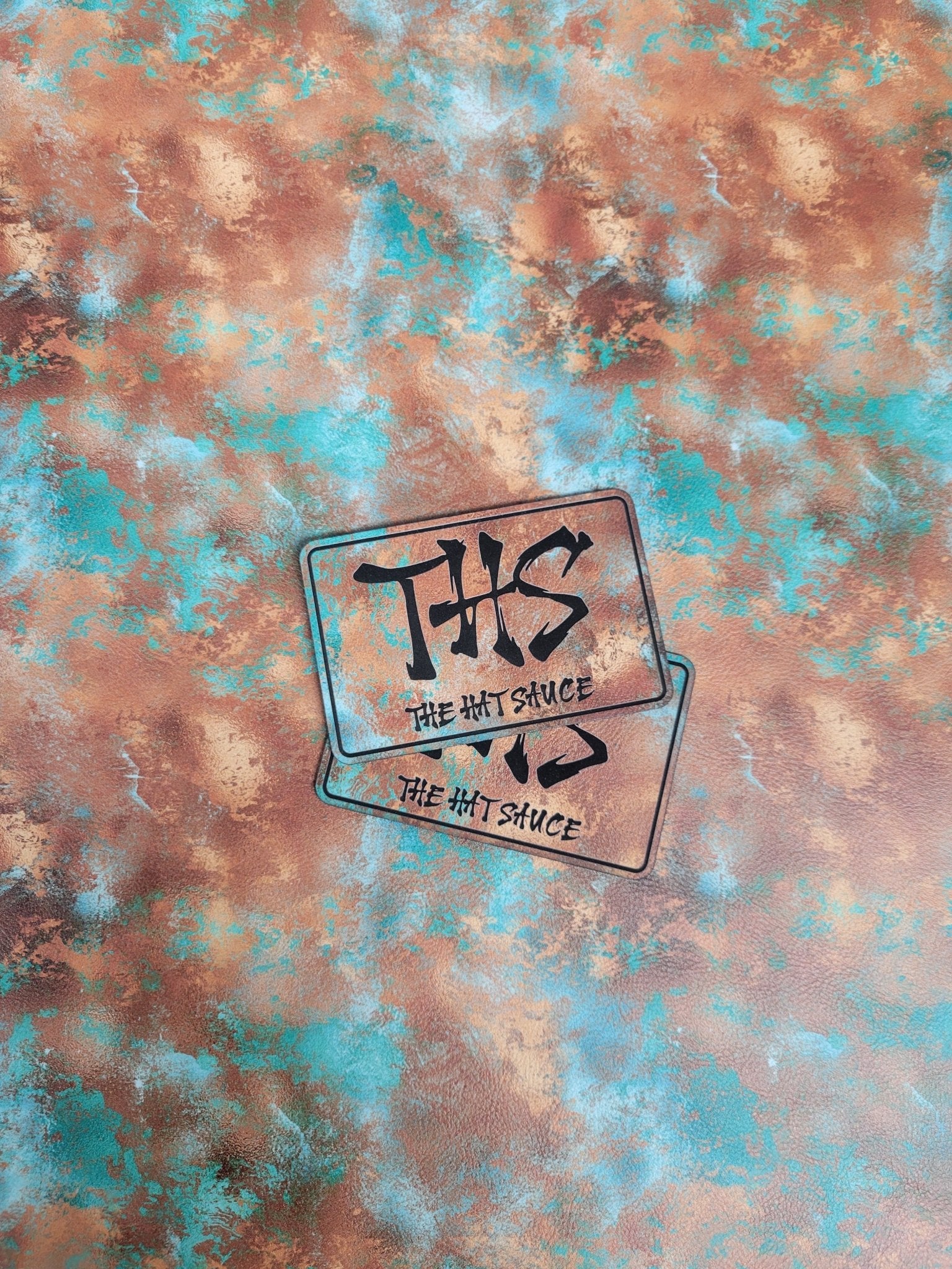 Lonestar Leatherette UV Printed Copper Patina Pattern - #LoneStar Adhesive#