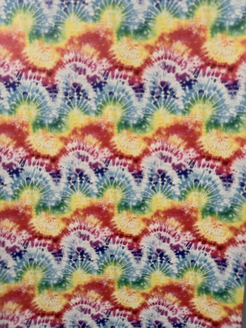 Lonestar Leatherette UV Printed Tie Dye pattern - #LoneStar Adhesive#