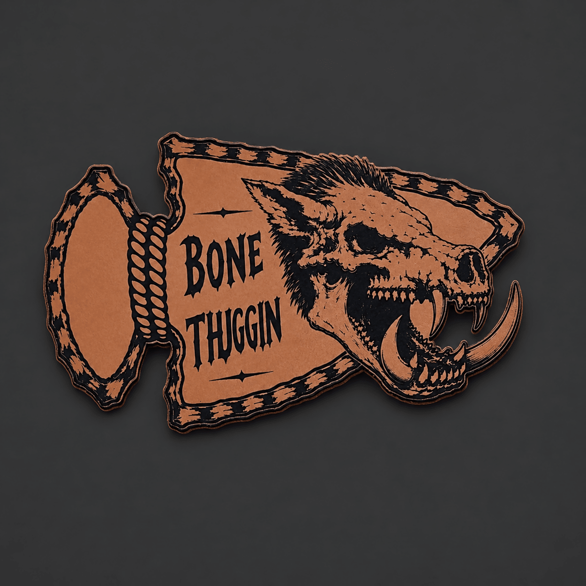 Long Tusk Boar Arrowhead With Wording (Digital File Only) (Read Description) - LoneStar Adhesive