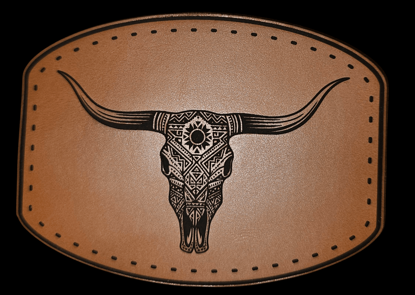 Longhorn Skull With Design V6 - LoneStar Adhesive