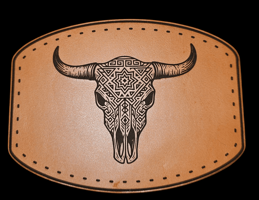 Longhorn Skull With Pattern V1 - LoneStar Adhesive