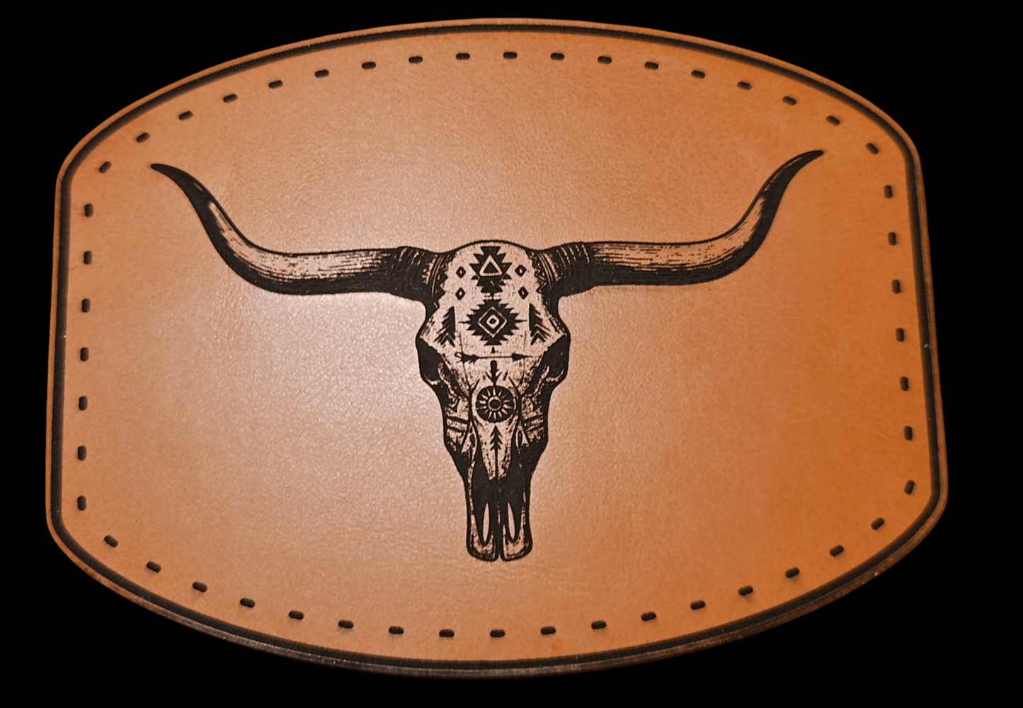 Longhorn Skull With Pattern V3 - LoneStar Adhesive