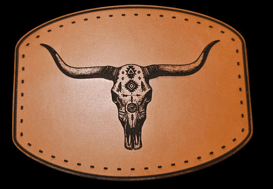 Longhorn Skull With Pattern V3 - LoneStar Adhesive