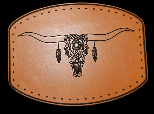 Longhorn Skull With Pattern V4 - LoneStar Adhesive