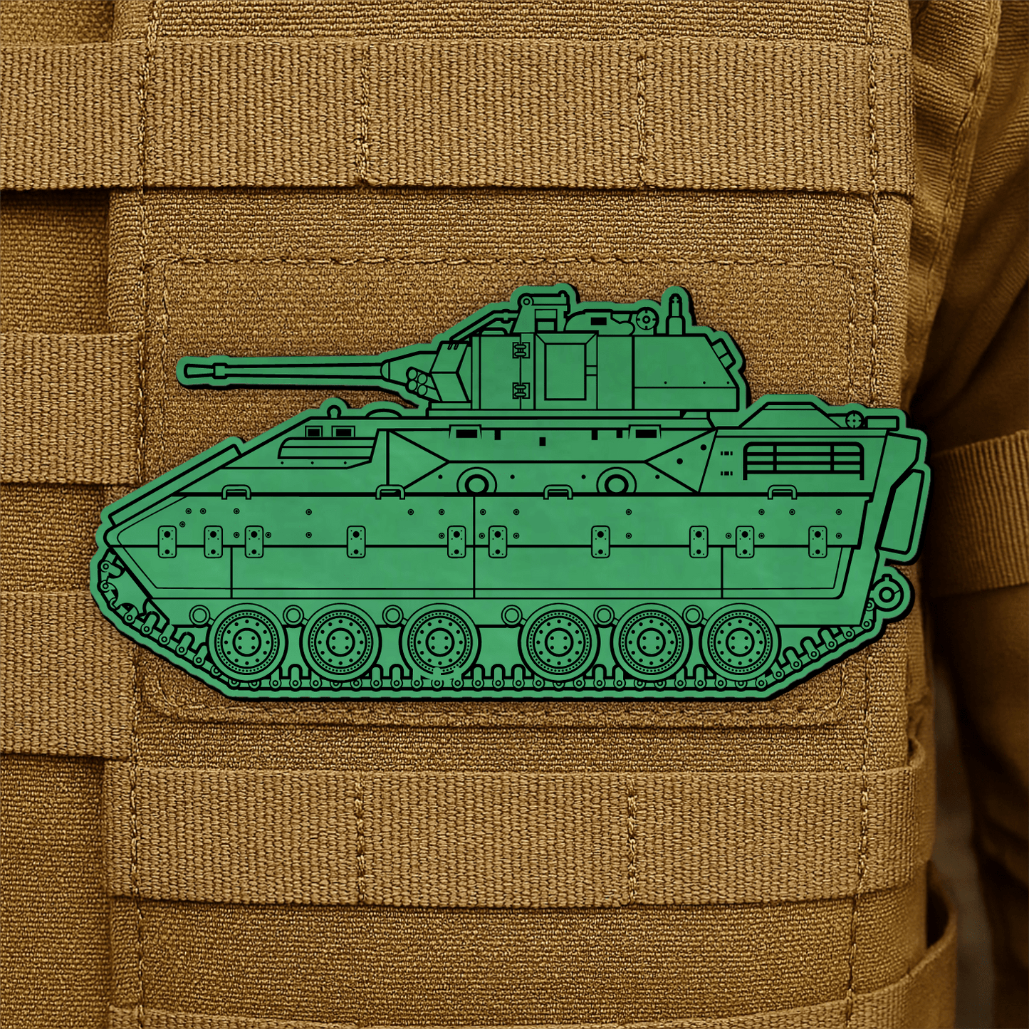 M2/M3 Bradley Fighting Vehicle Engraved Morale Patch – 1.4” x 3” Hook & Loop Tactical Patch | Made in USA - LoneStar Adhesive