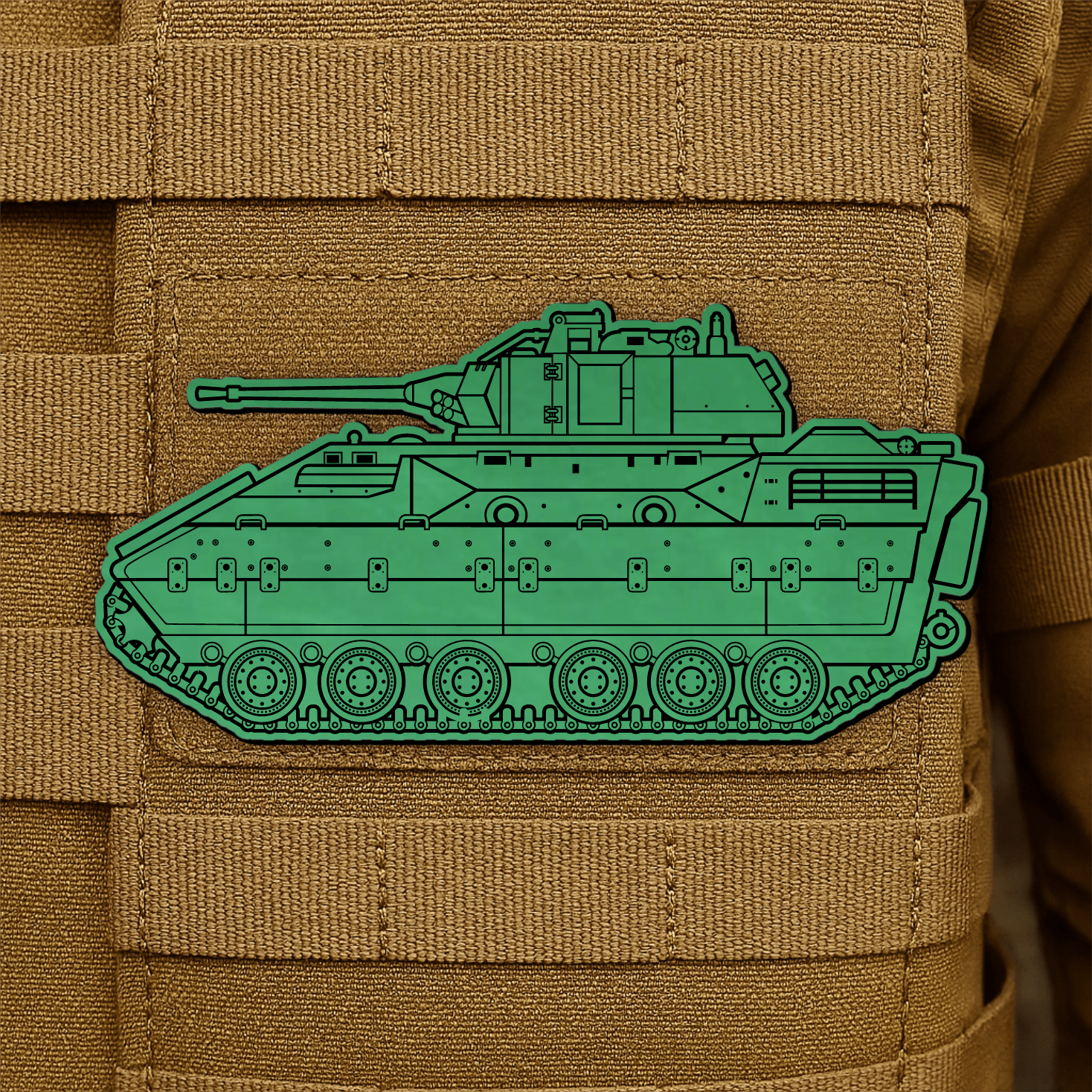 M2/M3 Bradley Fighting Vehicle Engraved Morale Patch – 1.4” x 3” Hook & Loop Tactical Patch | Made in USA - LoneStar Adhesive