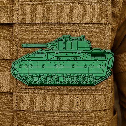 M2/M3 Bradley Fighting Vehicle Engraved Morale Patch – 1.4” x 3” Hook & Loop Tactical Patch | Made in USA - LoneStar Adhesive