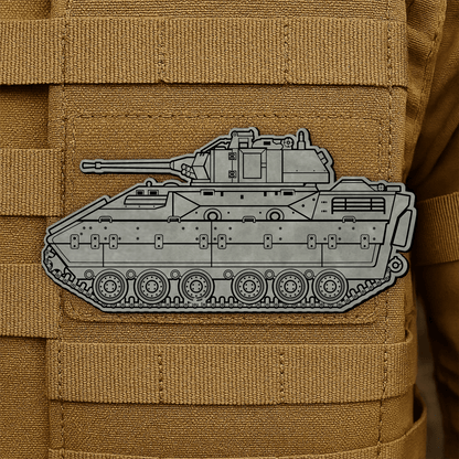 M2/M3 Bradley Fighting Vehicle Engraved Morale Patch – 1.4” x 3” Hook & Loop Tactical Patch | Made in USA - LoneStar Adhesive