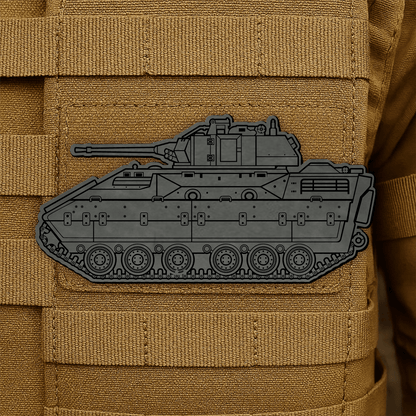 M2/M3 Bradley Fighting Vehicle Engraved Morale Patch – 1.4” x 3” Hook & Loop Tactical Patch | Made in USA - LoneStar Adhesive