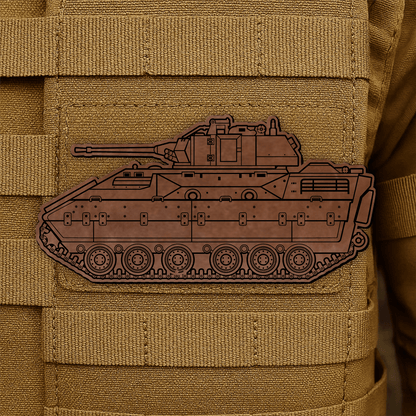M2/M3 Bradley Fighting Vehicle Engraved Morale Patch – 1.4” x 3” Hook & Loop Tactical Patch | Made in USA - LoneStar Adhesive