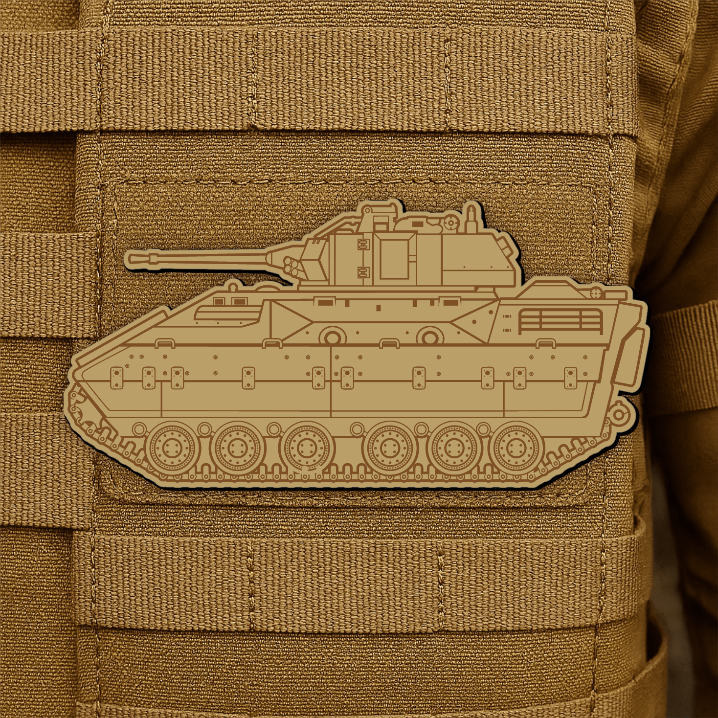 M2/M3 Bradley Fighting Vehicle Engraved Morale Patch – 1.4” x 3” Hook & Loop Tactical Patch | Made in USA - LoneStar Adhesive