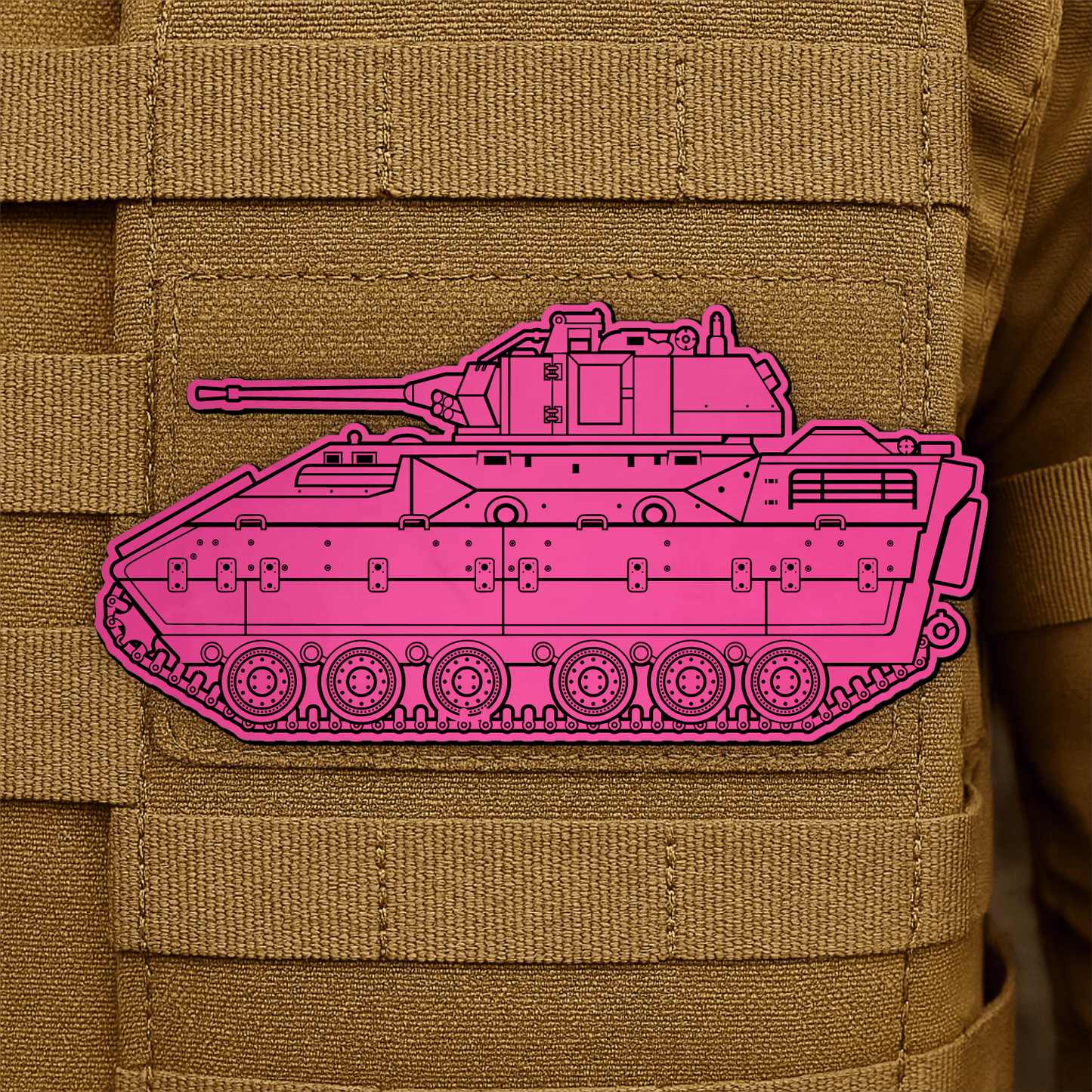 M2/M3 Bradley Fighting Vehicle Engraved Morale Patch – 1.4” x 3” Hook & Loop Tactical Patch | Made in USA - LoneStar Adhesive
