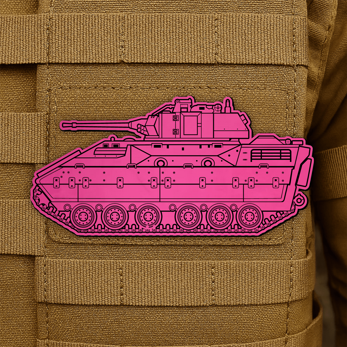 M2/M3 Bradley Fighting Vehicle Engraved Morale Patch – 1.4” x 3” Hook & Loop Tactical Patch | Made in USA - LoneStar Adhesive