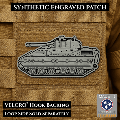 M2/M3 Bradley Fighting Vehicle Morale Patch – 1.4” x 3” Hook & Loop Tactical Patch | Made in USA - LoneStar Adhesive