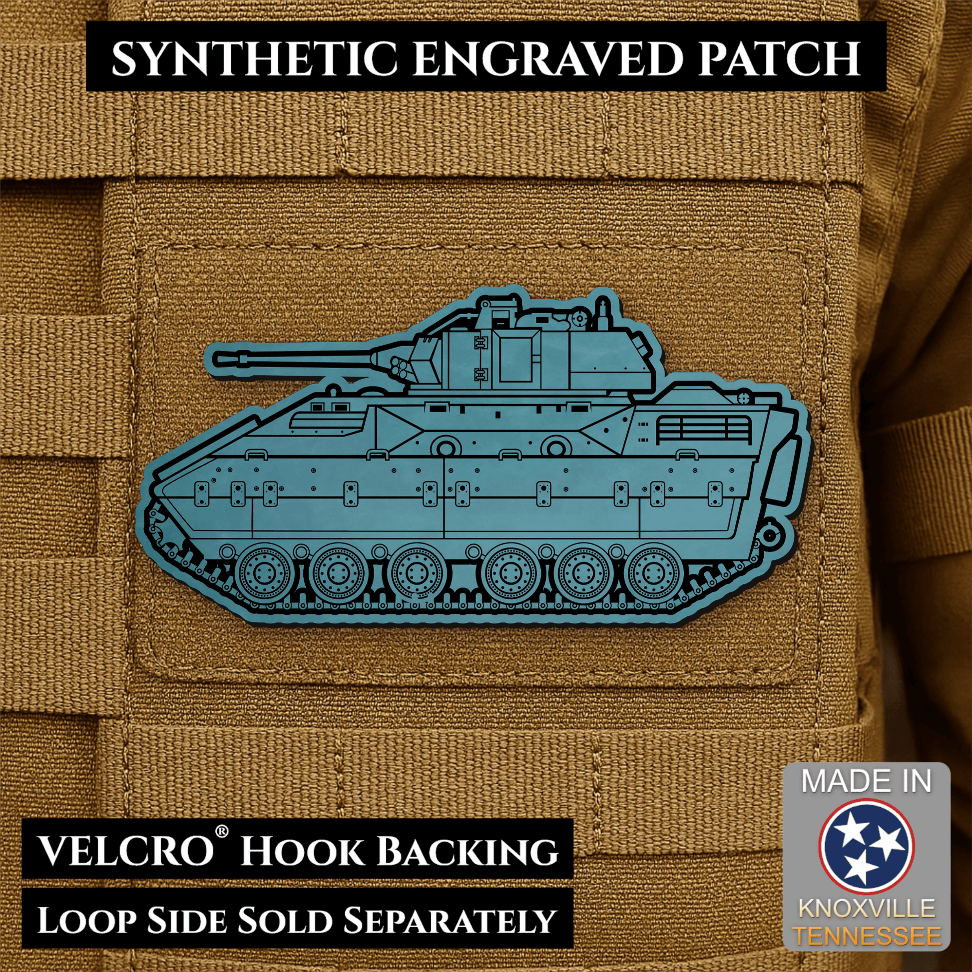 M2/M3 Bradley Fighting Vehicle Morale Patch – 1.4” x 3” Hook & Loop Tactical Patch | Made in USA - LoneStar Adhesive