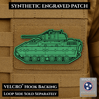 M2/M3 Bradley Fighting Vehicle Morale Patch – 1.4” x 3” Hook & Loop Tactical Patch | Made in USA - LoneStar Adhesive
