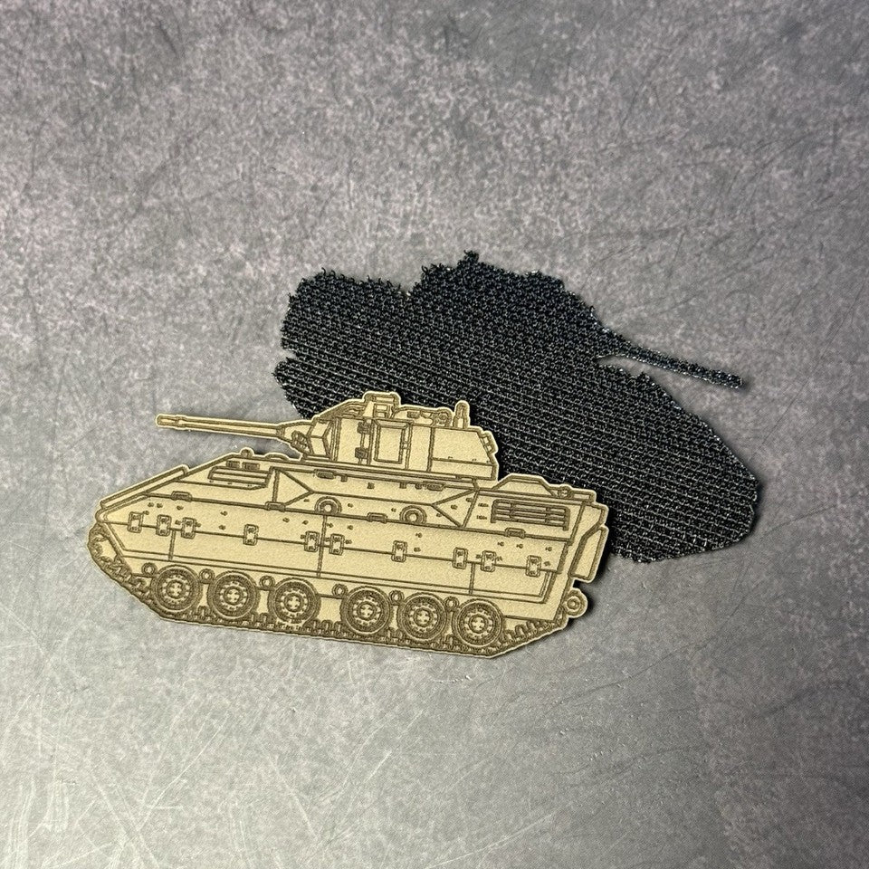M2/M3 Bradley Fighting Vehicle Morale Patch – 1.4” x 3” Hook & Loop Tactical Patch | Made in USA - LoneStar Adhesive