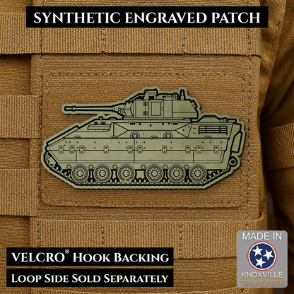 M2/M3 Bradley Fighting Vehicle Morale Patch – 1.4” x 3” Hook & Loop Tactical Patch | Made in USA - LoneStar Adhesive
