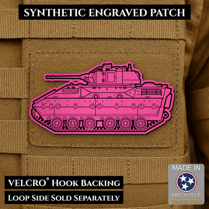 M2/M3 Bradley Fighting Vehicle Morale Patch – 1.4” x 3” Hook & Loop Tactical Patch | Made in USA - LoneStar Adhesive