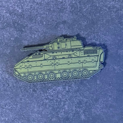 M2/M3 Bradley Fighting Vehicle Morale Patch – 1.4” x 3” Hook & Loop Tactical Patch | Made in USA - LoneStar Adhesive