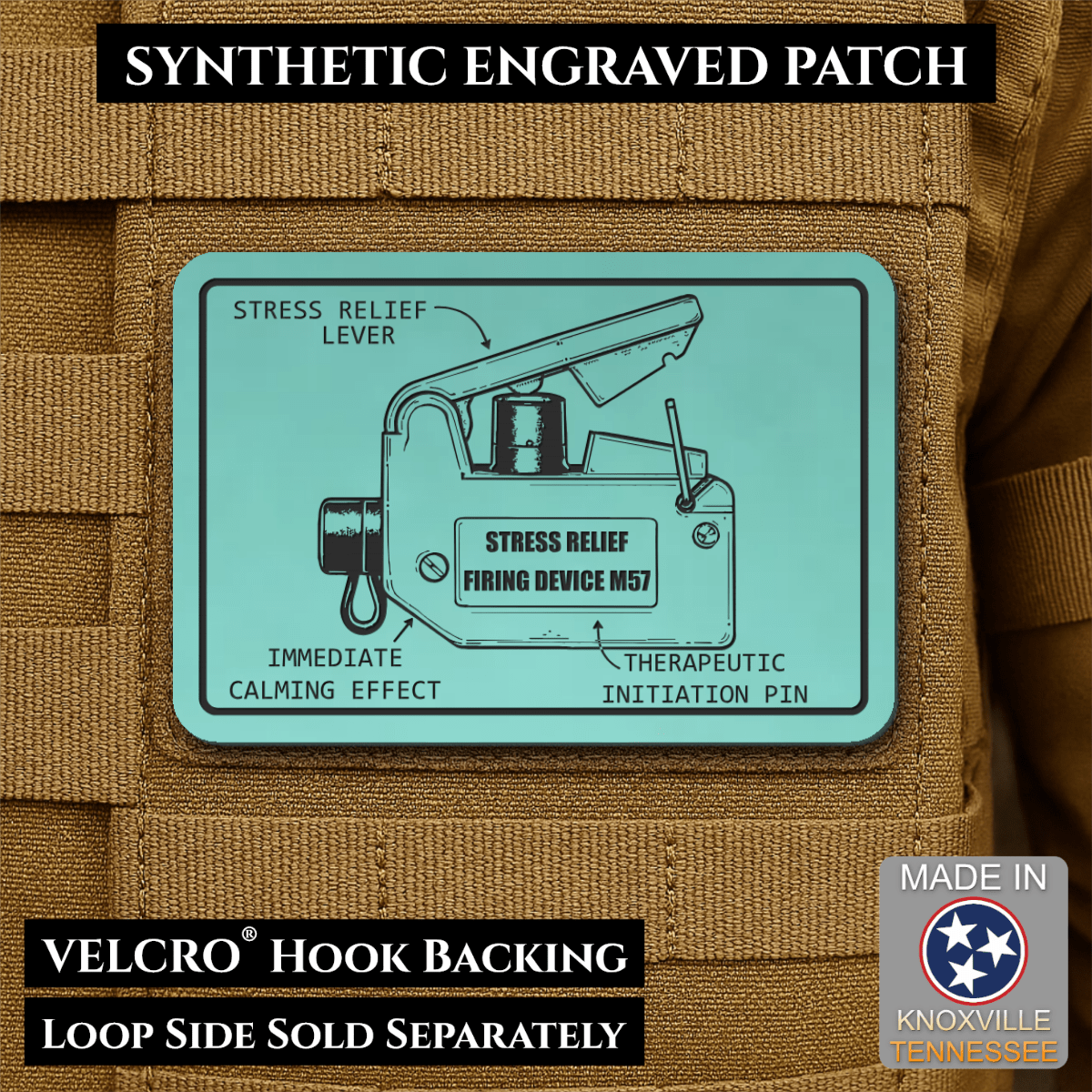 M57 Claymore Mine Clacker Funny Morale Patch, 2x3" | Made in USA | VELCRO® Brand Hook Backing - #LoneStar Adhesive#