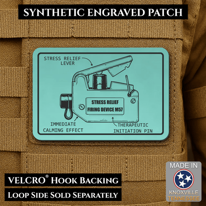 M57 Claymore Mine Clacker Funny Morale Patch, 2x3" | Made in USA | VELCRO® Brand Hook Backing - #LoneStar Adhesive#