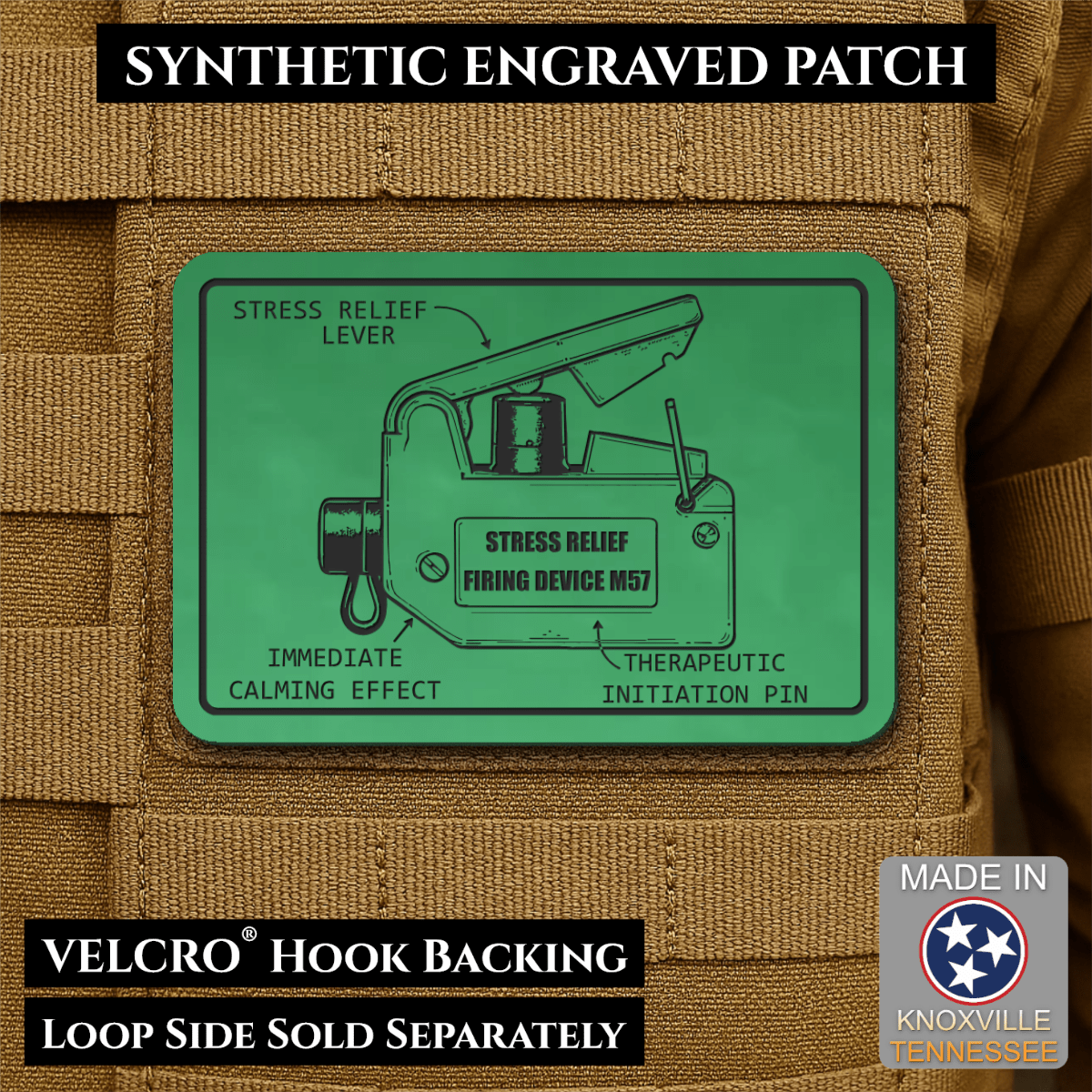 M57 Claymore Mine Clacker Funny Morale Patch, 2x3" | Made in USA | VELCRO® Brand Hook Backing - #LoneStar Adhesive#