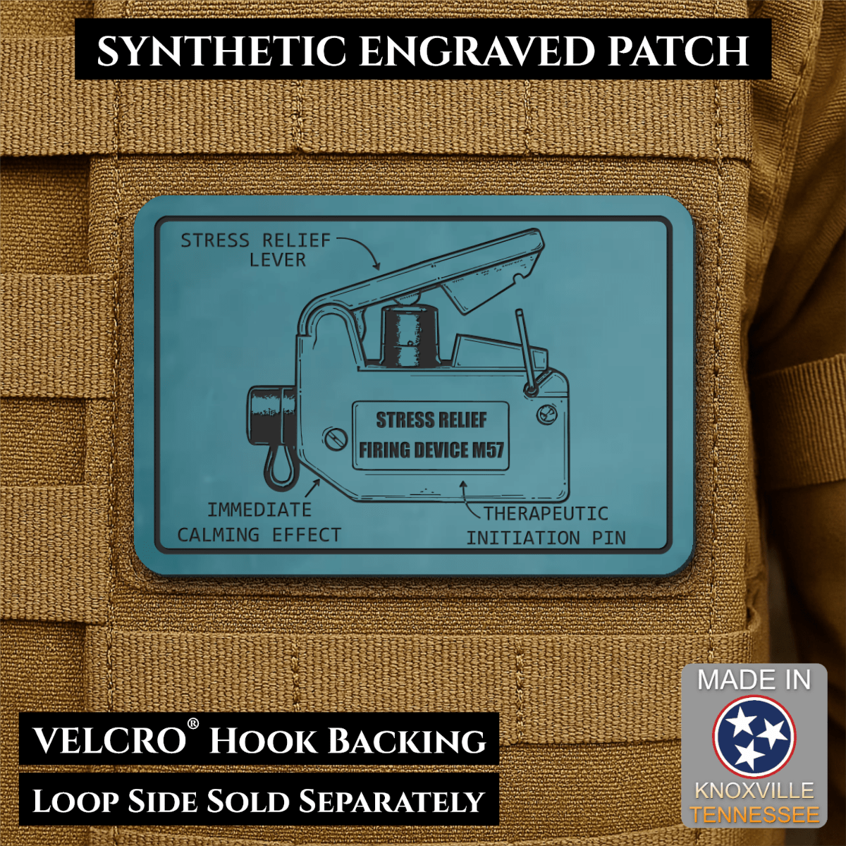 M57 Claymore Mine Clacker Funny Morale Patch, 2x3" | Made in USA | VELCRO® Brand Hook Backing - #LoneStar Adhesive#