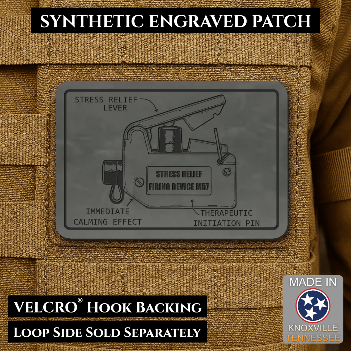 M57 Claymore Mine Clacker Funny Morale Patch, 2x3" | Made in USA | VELCRO® Brand Hook Backing - #LoneStar Adhesive#