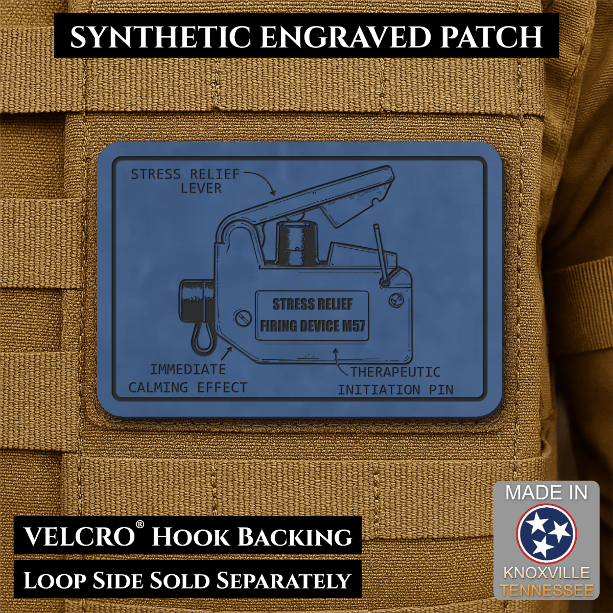 M57 Claymore Mine Clacker Funny Morale Patch, 2x3" | Made in USA | VELCRO® Brand Hook Backing - #LoneStar Adhesive#