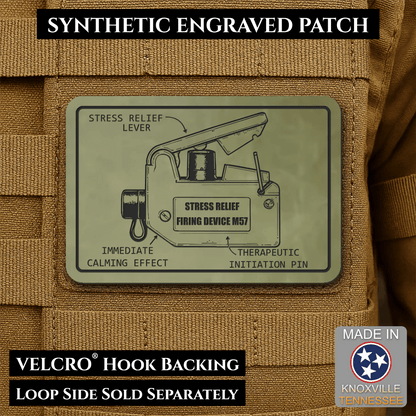 M57 Claymore Mine Clacker Funny Morale Patch, 2x3" | Made in USA | VELCRO® Brand Hook Backing - #LoneStar Adhesive#