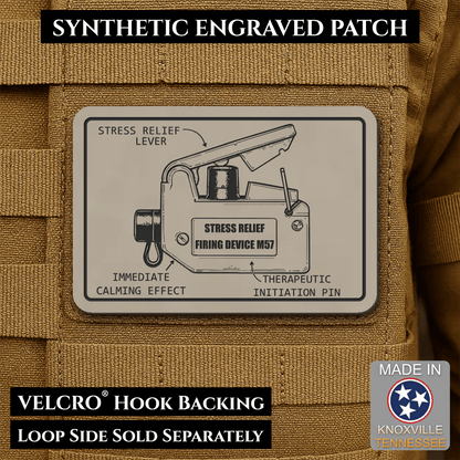 M57 Claymore Mine Clacker Funny Morale Patch, 2x3" | Made in USA | VELCRO® Brand Hook Backing - #LoneStar Adhesive#