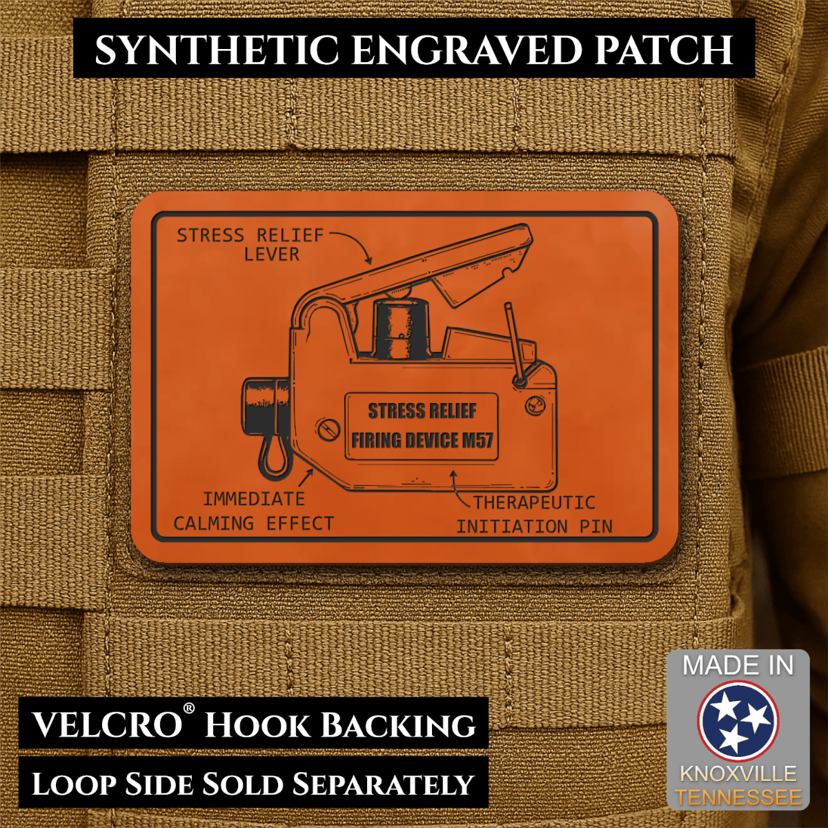 M57 Claymore Mine Clacker Funny Morale Patch, 2x3" | Made in USA | VELCRO® Brand Hook Backing - #LoneStar Adhesive#