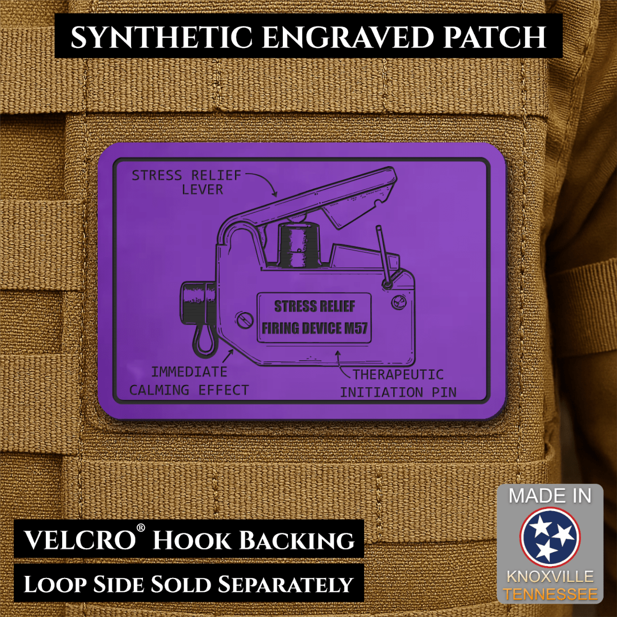 M57 Claymore Mine Clacker Funny Morale Patch, 2x3" | Made in USA | VELCRO® Brand Hook Backing - #LoneStar Adhesive#