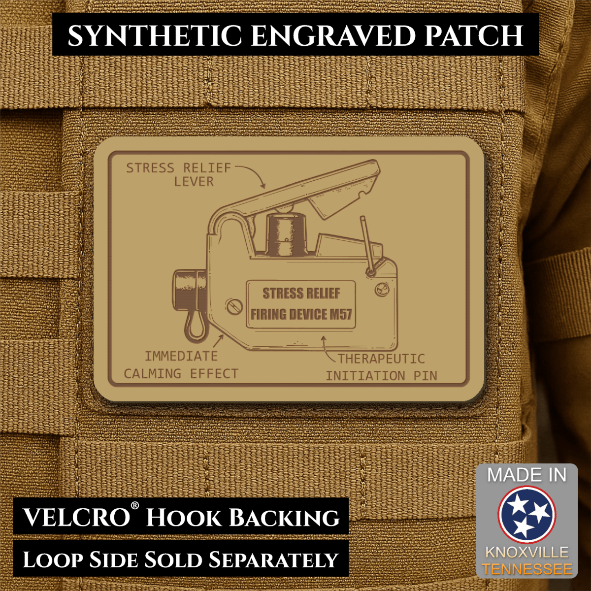 M57 Claymore Mine Clacker Funny Morale Patch, 2x3" | Made in USA | VELCRO® Brand Hook Backing - #LoneStar Adhesive#
